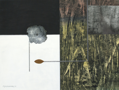 VIELLEICHT EINES TAGES - 2010,
Acryl, Collage auf Papier, 29 x 39 cm Fischlhammer Hubert