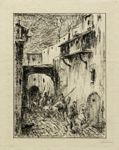 IILLUSTRATION ZU OTTO BIERBAUM, SAMALIO PARDULUS - 1911, Tusche, Kreide auf Katasterpapier, 29,7 x 21 cm Kubin Alfred