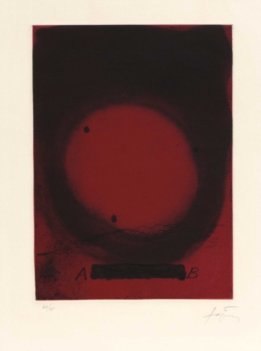 ANTONI TAPIES, CERLE - 1979, Farbradierung und Carborundum, Exemplar: 62/75, 39 x 28,5 cm (73 x 56 m) Tapies Antoni