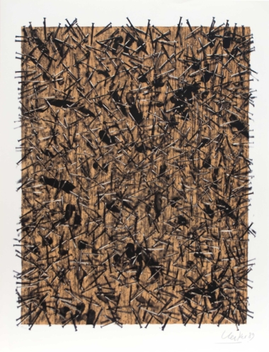 GÜNTHER UECKER, OHNE TITEL aus der Mappe "Kinderstern" - 1989, Farbserigraphie, Exemplar: 84/130, 76 x 58 cm GÜNTHER UECKER