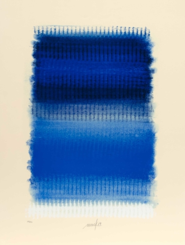 HEINZ MACK, OHNE TITEL aus der Mappe "Kinderstern" - 1989, Farbsiebdruck, Exemplar: 84/130, 75,7 x 58 cm HEINZ MACK