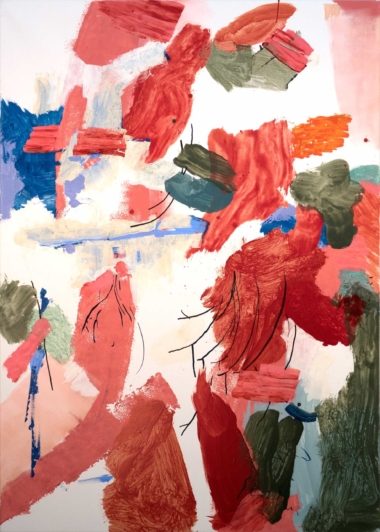 DAS LINKE BLAU - 2022, Eitempera, Acryl auf Leinwand, 140 x 100 cm Stifter Wolfgang