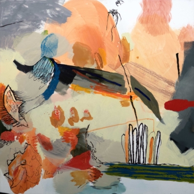 UM SECHZEHNDREISSIG - 2020, Mischtechnik auf Leinwand, 100 x 100 cm Stifter Wolfgang