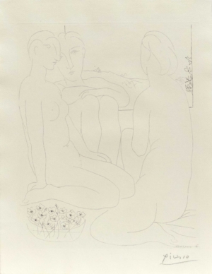 PABLO PICASSO, DREI WEIBLICHE AKTE AM FENSTER - 1933, Blatt 67 aus SUITE VOLLARD, Radierung, 35,7 x 28,8 cm (43,8 x 34 cm) Picasso Pablo