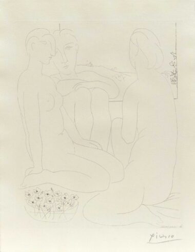 DREI WEIBLICHE AKTE AM FENSTER - 1933, Blatt 67 aus "SUITE VOLLARD", Radierung, 35,7 x 28,8 cm (43,8 x 34 cm) Picasso Pablo