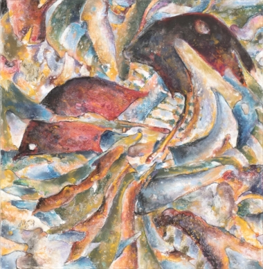 INSIDE OUT - Venedig 2018, Pastell auf Papier, 46 x 45 cm Danielis Friedrich