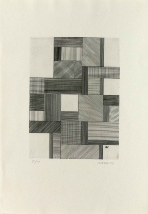 MARKUS PRACHENSKY, FORMATION - 1956 aus Mappe "St. Stephan", Radierung, Exemplar: B 21, 29,5 x 22 cm (52,3 x 36,3 cm) Prachensky Markus