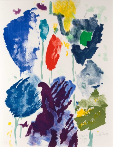 MAX WEILER, FREUNDLICHE PLANZENGRUPPE - 1990, Farblithographie, Exemplar: 21/120, 65 x 50 cm, Weiler3644 Weiler Max