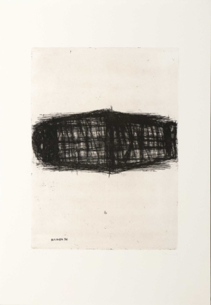 GRABFIGUR - 1956 aus Mappe "Galerie St. Stephan", Radierung, Exemplar: B/21, ca. 34,6 x 25,3 cm (52,3 x 36,4 cm) Rainer Arnulf