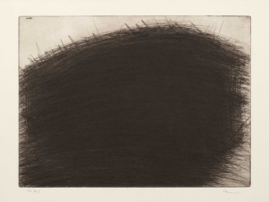 LIEBESGRAB, 5. Blatt aus der Mappe "Haute Coiffure" - 1961/63, Kaltnadelradierung, Exemplar: 37/98, ca. 31,5 x 43,5 cm (38 x 54 cm) Rainer Arnulf
