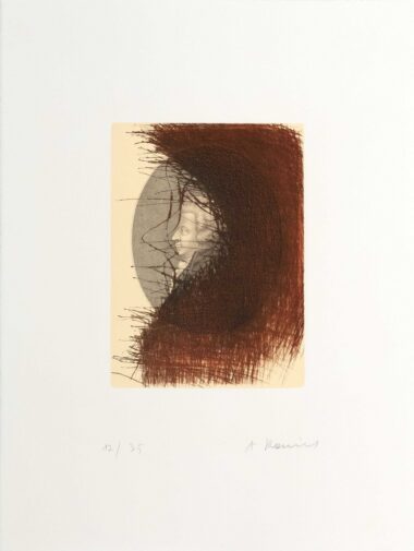 OHNE TITEL - 1991 (Mozart-Übermalung), Kaltnadelradierung, Exemplar: 12/35, ca. 28,5 x 21 cm (59,8 x 44,8 cm) Rainer Arnulf