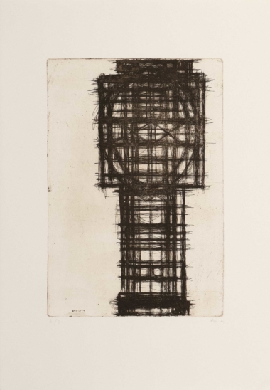 TABERNAKEL - 1956 aus Mappe "Galerie St. Stephan", Radierung, Exemplar: B/21, 34,7 x 23,5 cm (52,3 x 36,3 cm) Rainer Arnulf