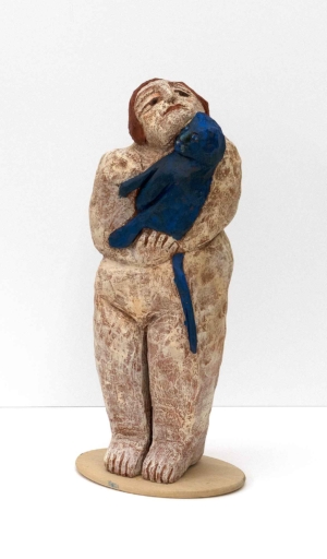 KINNSCHMEICHLER - 2020, Lindenholz bemalt, ca. H 51 B 20 T 14 cm Riedl Annerose