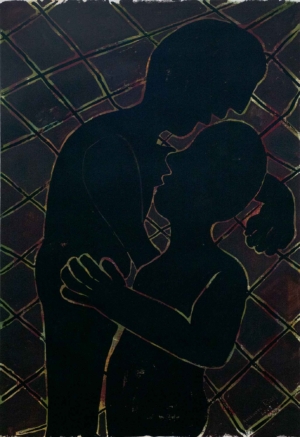 OHNE TITEL - 2008, Acryl auf Papier, 102 x 70 cm Riedl Annerose