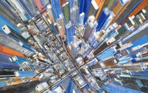 NEW YORK, DE L'HELICO - 2019, Öl auf Leinwand, 73 x 116 cm, Werknr. 121918, © Jean-Louis Losi, Paris Salzmann Gottfried