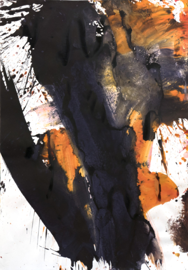 TANZBLATT, Tusche auf Bütten, ca. 100 x 70 cm Grabmayr Franz