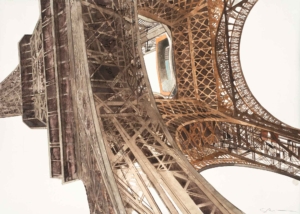 LA TOUR EIFFEL - 2021, Aquarell auf Papier, 50,6 x 70,6 cm, Werknr. 122215, © Jean-Louis Losi, Paris Salzmann Gottfried