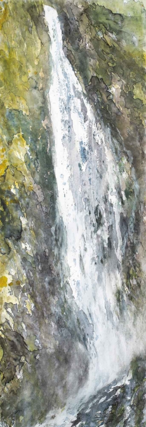 LIECHTENSTEINKLAMM - 2015, Aquarell auf Papier, 109,5 x 37,7 cm, Werknr. 52318, © Jean-Louis Losi, Paris Salzmann Gottfried