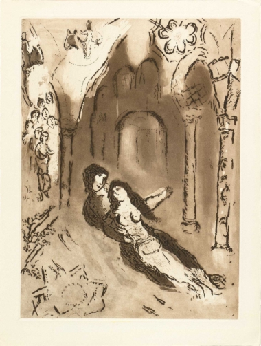 AUS DEM MAPPENWERK PAROLES PEINTES - 1962, Aquatintaradierung, 33,2 x 23,7 cm (37,9 x 28,2 cm) Chagall Marc