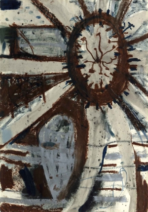 OHNE TITEL - 1991, Mischtechnik auf Papier, 100 x 70 cm Damisch Gunter