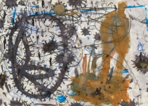 OHNE TITEL - 1993, Mischtechnik auf Papier, 50 x 70 cm Damisch Gunter