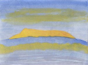 WOLKENBERG 19 - 2023, Farbholzschnitt, Exemplar: 5/7, 28,5 x 38,2 cm Richter Wolfgang