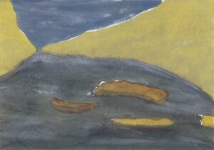 WOLKENBERG 8 - 2023, Farbholzschnitt mit Aquarellfarbe, Exemplar: 11 von 11, 20,6 x 29,3 cm, Richter Wolfgang