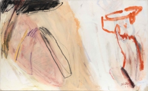 DIE BITTE AN DICH - 1999, Acryl auf Molino, 80 x 130 cm Skrička Ernst