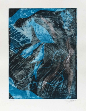 EDITH GRUBER, BEGEGNUNG - 2023, Aquatintaradierung, 39,5 x 29,7 cm (56,6 x 39,3 cm) Gruber Edith