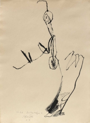 ICH BRILLENTRÄGER - 2002, Tusche auf Papier, ca. 47,5 x 35 cm Skrička Ernst