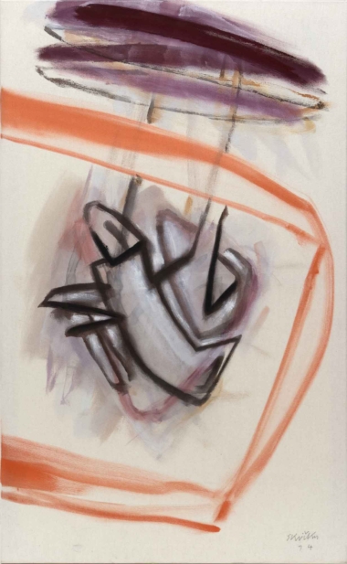 INNESEIN - 1994, Acryl auf Molino, 130 x 80 cm Skrička Ernst