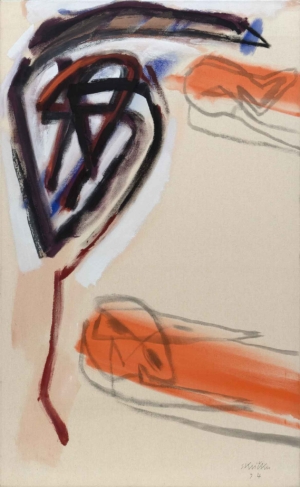 SOG & DRIFT - 1994, Acryl auf Molino, 130 x 80 cm Skrička Ernst