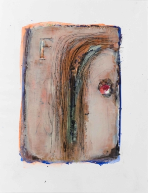 "F" - 1995, Acryl auf Papier, 52 x 40 cm Prelog Drago