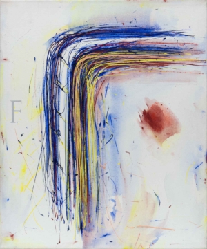"F" aus der Serie GROSSES ALPHABET - 1997, Acryl auf Leinwand, 90 x 75 cm Prelog Drago