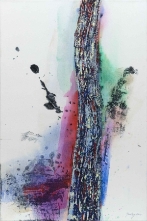 STRUNK MIT FARBBEGLEITUNG - 2014, Acryl auf Leinwand, 120 x 80 cm Prelog Drago