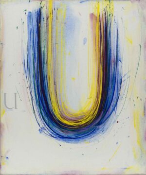 "U" aus der Serie GROSSES ALPHABET - 1996, Acryl auf Leinwand, 90 x 75 cm Prelog Drago