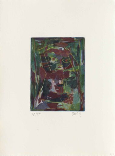 AKT IN DER NACHT - 1997, Farbradierung, 21,2 x 15,4 cm (44,3 x 33 cm) Takahashi Yoshi