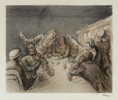 FALSCHES SPIEL - 1931/32, Tusche aquarelliert, ca. 20,7 x 25 cm Kubin Alfred