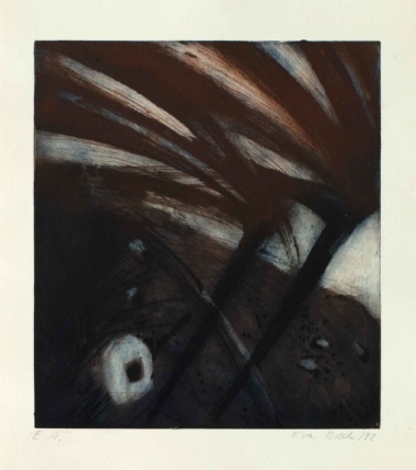 OHNE TITEL - 1992, Farbradierung, 48 x 42,7 cm (78,5 x 54 cm) Bosch Eva