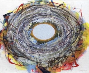 DRAGO PRELOG, ANDERS - 2017, Acryl, Collage auf Leinwand, 90 x 110 cm Prelog Drago