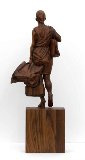 GEORG LOEWIT, TRIEST 12 UHR - 2021, Nussholz geölt, H 98 cm Loewit Georg