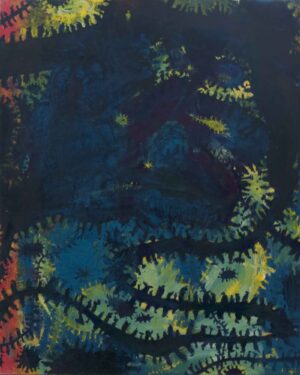 GUNTER DAMISCH, WELTWEGVERSCHLINGUNG - 1999/2000, Öl auf Leinwand, 100 x 80 cm Damisch Gunter