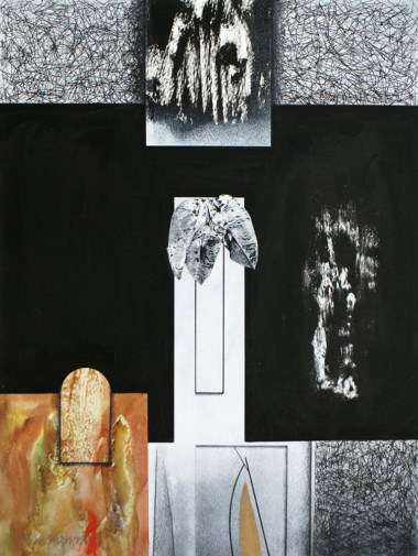 HULDIGUNG - 2014, Mischtechnik auf Papier, 39 x 29 cm Fischlhammer Hubert