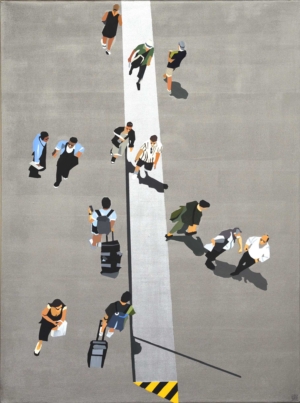 PALAZZO BEMBO II - 2022, Acryl, Pigmente auf Leinwand, 80 x 60 cm Loewit Georg