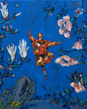 ROMAN SCHEIDL, ERDE, PFLANZEN, MENSCH - 2023, Öl auf Leinwand, 100 x 80 cm Scheidl Roman