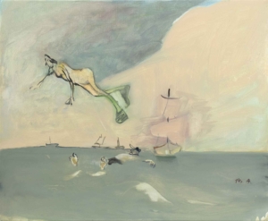 SIEGFRIED ANZINGER, ALTES SEGELBOOT - 2014, Öl auf Leinwand, 62,5 x 76 cm Anzinger Siegfried