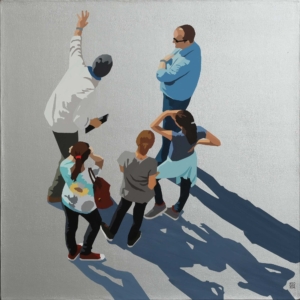 VATIKANISCHE MUSEEN V - 2024, Acryl, Pigmente auf Leinwand, 80 x 80 cm Loewit Georg