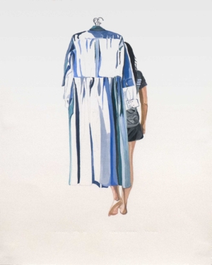 VERANDA - 2020, Acryl auf Papier, 50 x 40 cm Loewit Georg