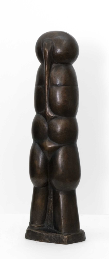 STEHENDE FIGUR MIT KEIL - 1964, Bronze, Exemplar: 2/5, H 71,2 cm Eder Otto