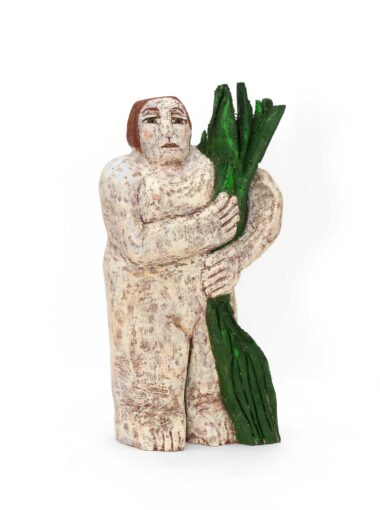 IMMERGRÜN - 2024, Lindenholz bemalt, ca H 45 cm Riedl Annerose